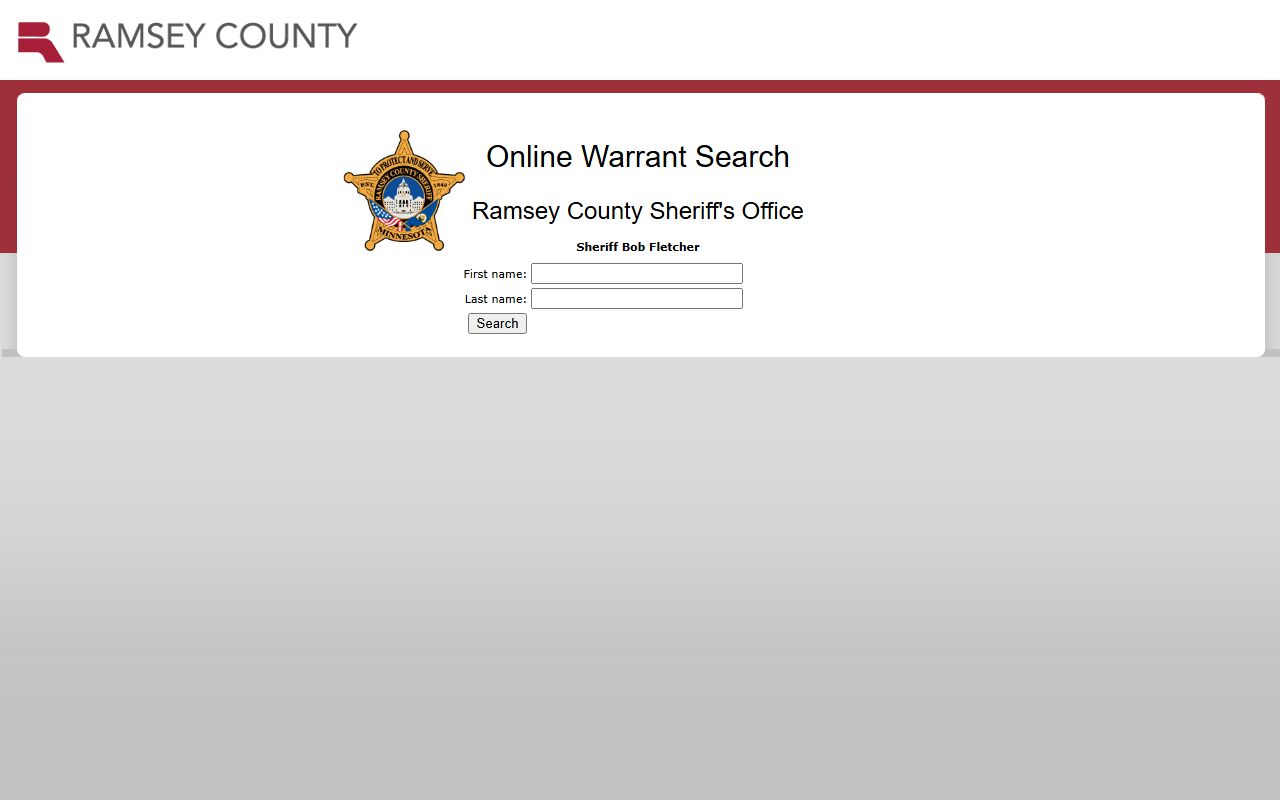 Ramsey County warrant search for felony records