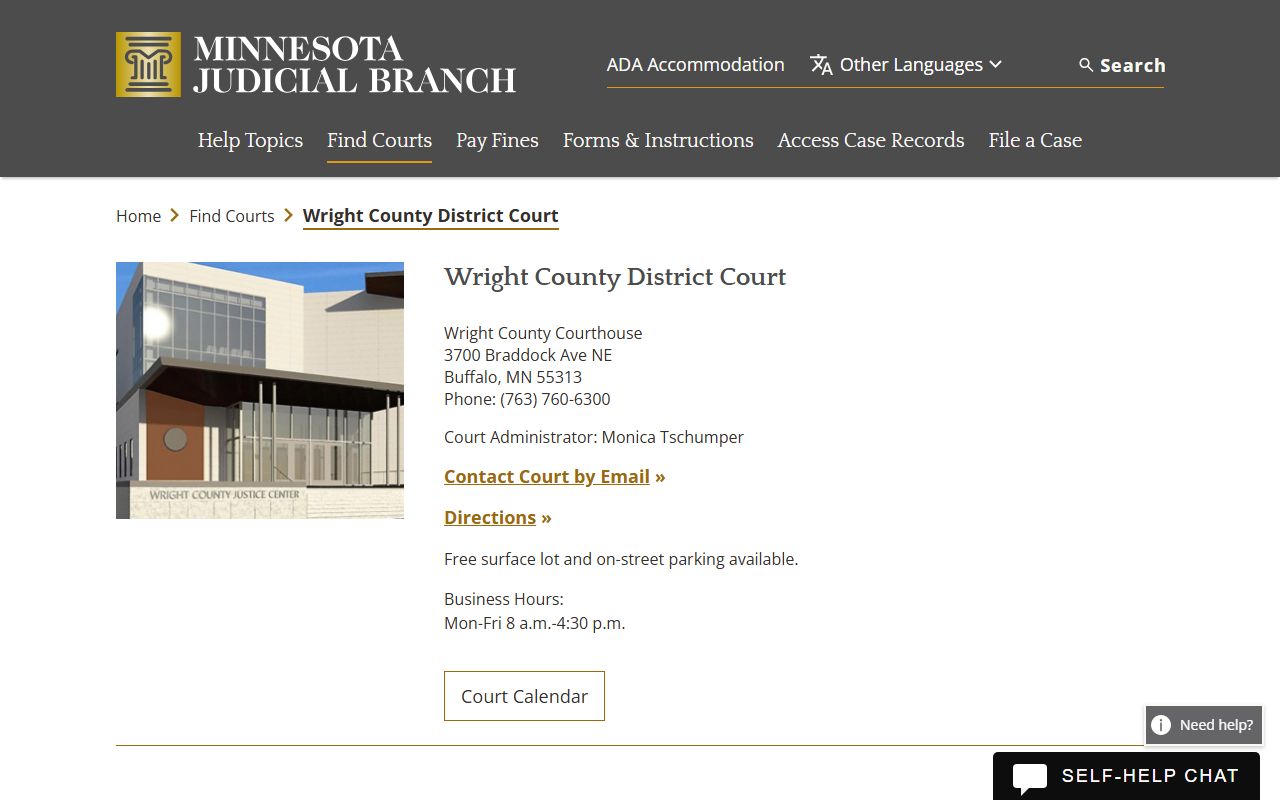 Wright County District Court felony records